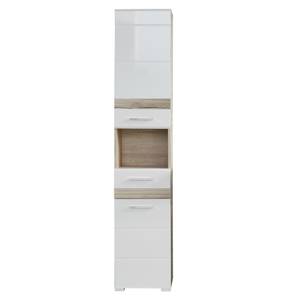 Meuble colonne en mélaminé ALPHA Blanc - Bois manufacturé - 37 x 182 x 31 cm