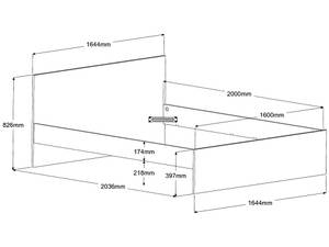 Bettrahmen VELONA Breite: 203 cm