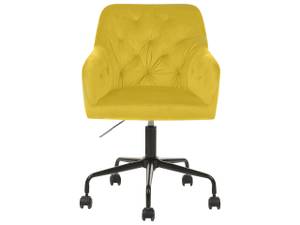 Chaise de bureau ANTARES Noir - Jaune - Textile - 60 x 85 x 60 cm