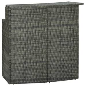 Bartisch 3006658 Grau - Kunststoff - Polyrattan - 55 x 110 x 120 cm