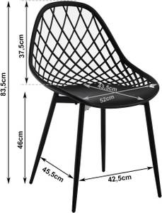 Esszimmerstuhl Nadi (4er Set) Schwarz