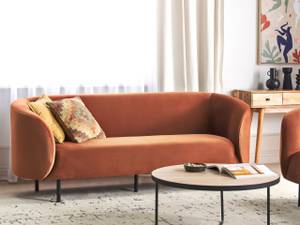 3-Sitzer Sofa LOEN Schwarz - Orange