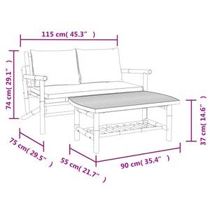 Garten-Lounge-Set 3028694-2 (2-teilig) Dunkelgrau