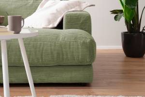 KAWOLA Big Sofa MADELINE Cord Grün - Tiefe: 170 cm