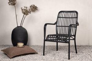 Fauteuil de jardin Rizal Noir - Rotin - 57 x 90 x 64 cm