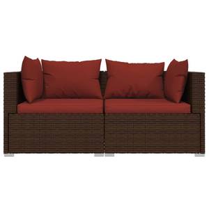 Salon de jardin (lot de 3) 3013629-6 Marron - Rouge - Brun rouge