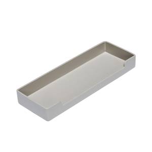 Aufbewahrungstablett DistrictSquare Beige - Metall - 6 x 2 x 17 cm