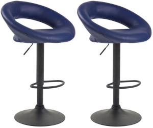 Tabouret de bar Olinda Lot de 2 Noir