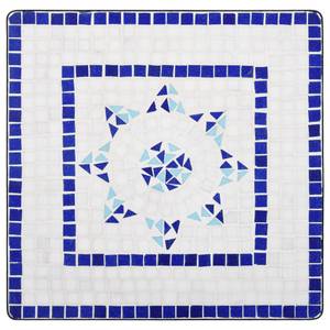 Mosaik Bistro-Set Blau - Keramik - Metall - 60 x 76 x 60 cm