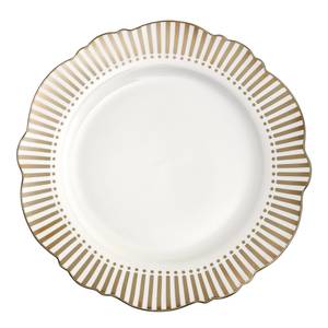 Assiette Madame de Récamier - Lignes dor Blanc - Porcelaine - 28 x 2 x 28 cm