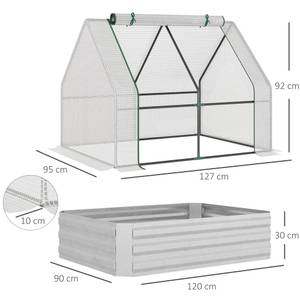 Foliengewächshaus 845-520 Weiß - Kunststoff - 95 x 92 x 127 cm