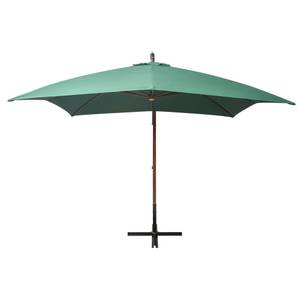 Parasol suspendu 3005780 Vert - Métal - Bois massif - 300 x 280 x 300 cm