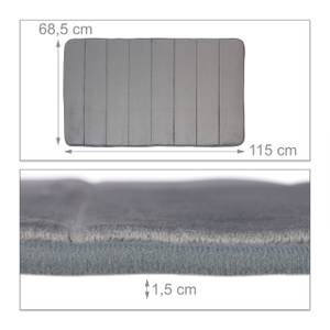 Tapis de bain mousse mémoire gris 69 x 115 cm