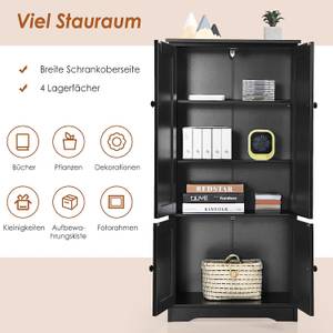 Mehrzweckschrank Vintage JZ10009 Schwarz - Holzwerkstoff - 32 x 123 x 59 cm