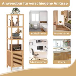 Badezimmer-Bodenschrank NM0362ZMDE Braun - Holzwerkstoff - 33 x 140 x 34 cm