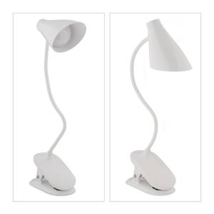 Lampe tactile LED inclinable Blanc - Métal - Matière plastique - 9 x 44 x 14 cm