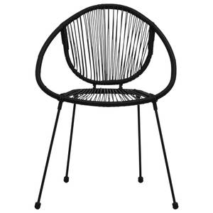Chaise de jardin Noir - Matière plastique - Textile - 58 x 82 x 57 cm