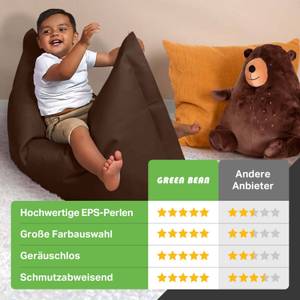 Kinder-Sitzsack 70x100cm & 70 Liter Braun - Kunststoff - Textil - 70 x 10 x 100 cm