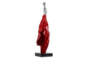 Sculpture moderne Allegory of Passion Rouge - Argenté - Pierre artificielle - Matière plastique - 88 x 24 x 24 cm