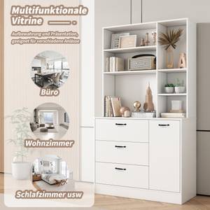 Highboard BuffetZoom Ⅶ Weiß - Holzwerkstoff - Metall - 100 x 180 x 40 cm