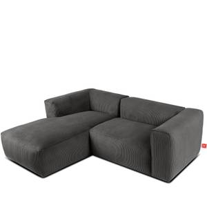 Ecksofa BUFFO 4-Sitzer Grau - Breite: 237 cm - Armlehne beidseitig montierbar - Ecke davorstehend links - Ottomane davorstehend links