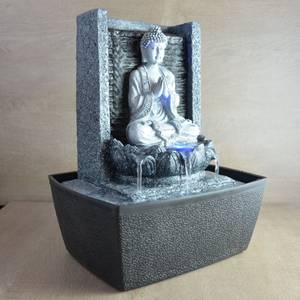 Fontaine Bouddha en méditation Nirvana Matière plastique - 20 x 26 x 15 cm