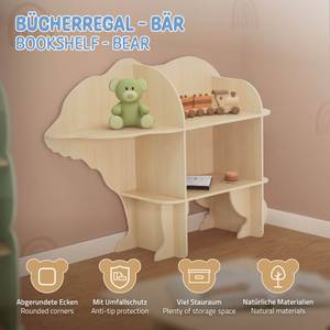 Kinderregal 2 Ebenen aus Holz Braun - Holzwerkstoff - 32 x 83 x 110 cm