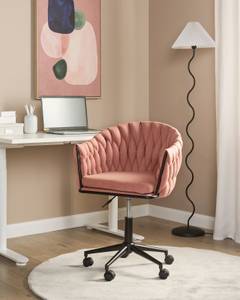 Chaise de bureau MILAN Rose foncé - Textile - 61 x 78 x 58 cm