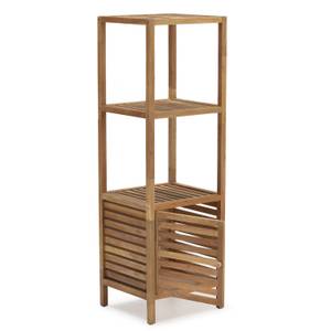 Étagère Pasay en bois de noyer 1 porte Marron - Bois massif - 123 x 123 x 35 cm