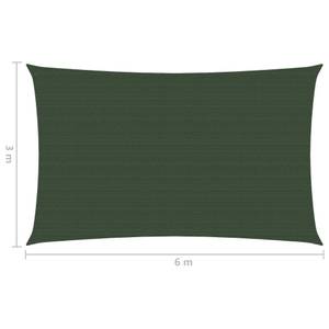 Voiles d'ombrage 3016419-10 Vert foncé - 600 x 300 cm