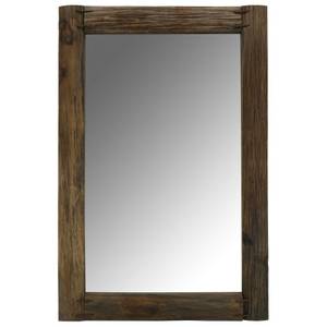 Miroir rectangulaire en bois recyclé rus Bois massif - 60 x 90 x 4 cm