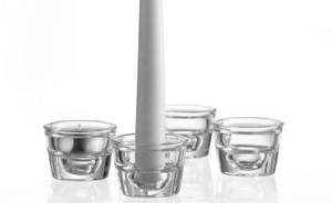 Teelichthalter 4fire 6er Set Glas - 6 x 4 x 6 cm