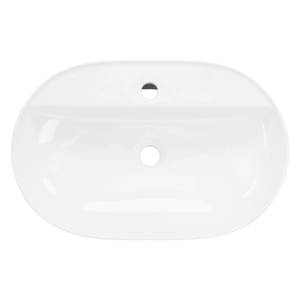 Lavabo ovale 60x40x12cm blanc Blanc