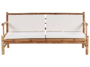 Set de salon RICCIONE Marron - Blanc - Bambou - 165 x 77 x 68 cm