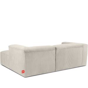 Ecksofa BUFFO 4-Sitzer Creme - Breite: 237 cm - Armlehne beidseitig montierbar - Ecke davorstehend rechts - Ottomane davorstehend rechts