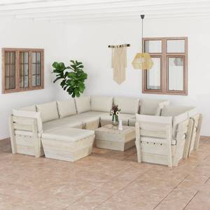 Garten-Lounge-Set (10-teilig) 3016490-24 Weiß - Holzwerkstoff - Holzart/Dekor - 60 x 30 x 60 cm