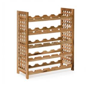 Weinregal Walnuss für 25 Flaschen Braun - Holzwerkstoff - 25 x 73 x 63 cm