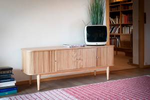 TV-Schrank Ritz Braun - Holz teilmassiv - 45 x 60 x 160 cm