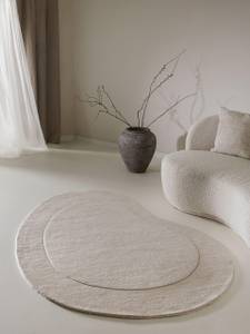 Tapis de laine Shape Blanc crème