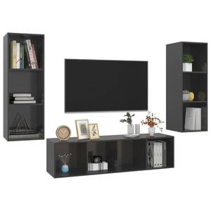 TV-Schrank 3er Set D467 Hochglanz Anthrazit