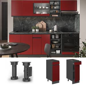 Meuble cuisine R-Line 39759 Anthracite - Rouge