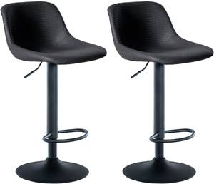 Barhocker Loft 2er Set Schwarz