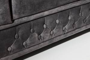 3er Sofa CHESTERFIELD Grau - Textil - 205 x 73 x 85 cm