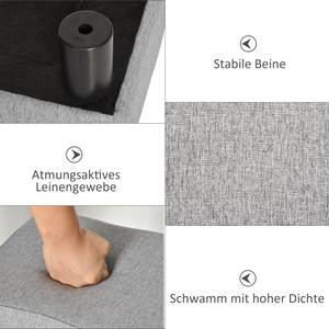 Hocker 833-666V70GY Glas Grau - Textil