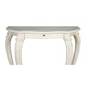 Table Console avec Tiroir Blanc