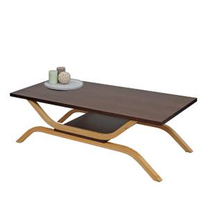 Table basse H38 Marron - En partie en bois massif - 110 x 35 x 48 cm