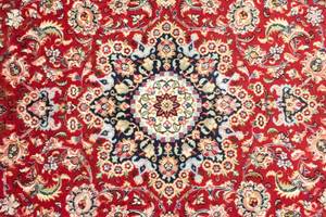 Ghom - 235x170cm Rot - Naturfaser - 170 x 1 x 235 cm