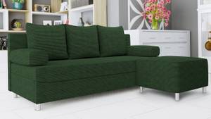 Schlafsofa Dover Cord mit Hocker Grün