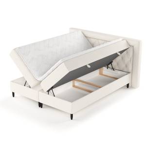 Boxspringbett Avani mit Latex-Topper Creme - Breite: 180 cm