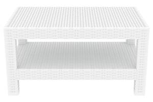 Gartentisch Monaco Weiß - Kunststoff - 92 x 45 x 57 cm